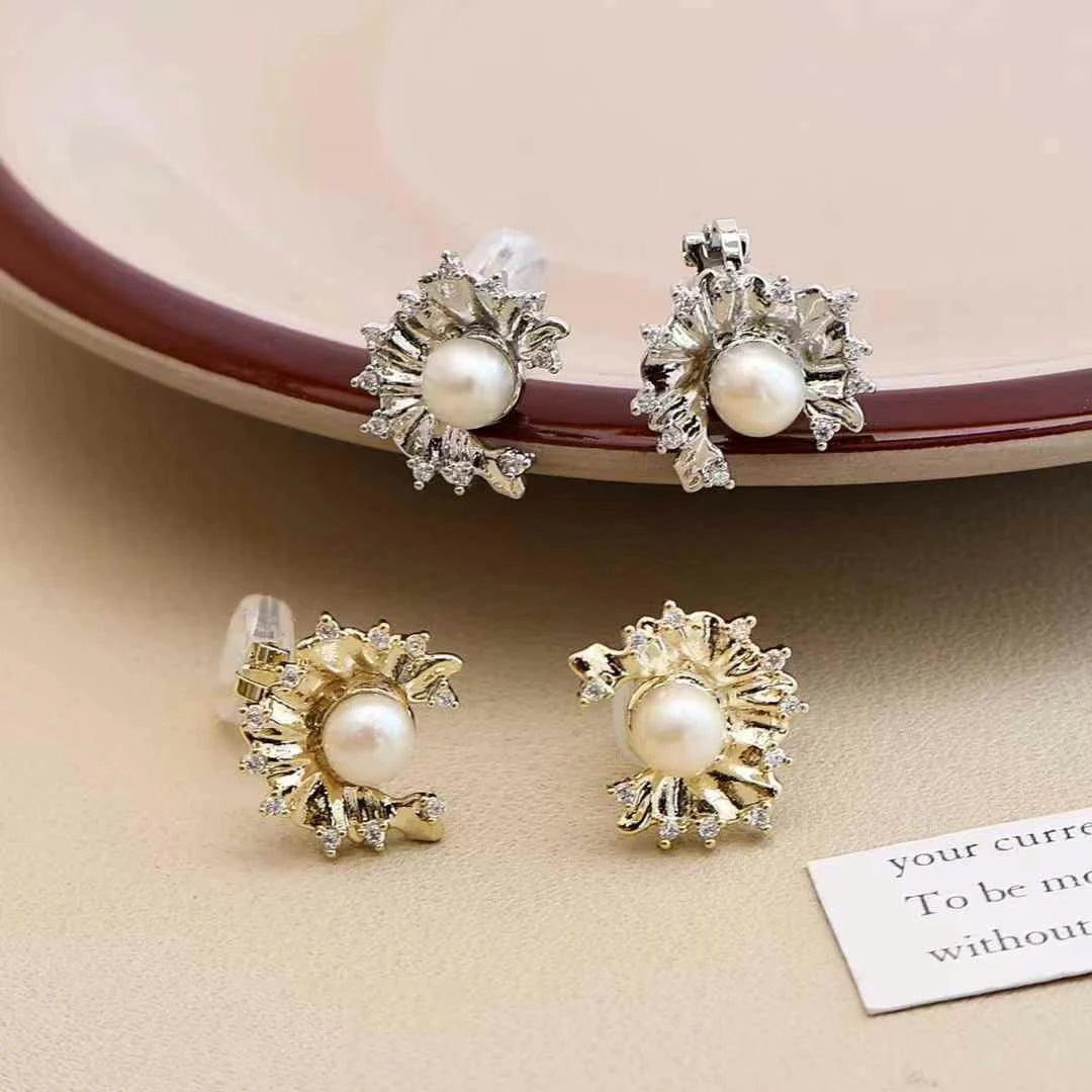 Luxury Refined Dainty Charms Clip on Earrings for Girls Sweet Elegant Simple Classic Jewelry for Women Ladies Accessories Chic