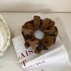 Solid Color Simple Bowknot Scrunchies for Girls Classic French Style Elegant Hair Ties for Women Ladies Hair Accessories Chic