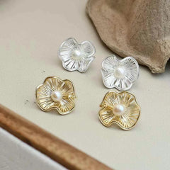 Simple Alphabet Minimalistic Imitation Pearl Stud Earrings for Girls Sweet Cute Elegant Jewellry for Women Ladies Accessories
