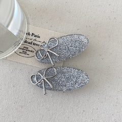 Fashion Sweet Cute Glitter Sparkle Hair Clips for Women Bowknot Elegant Trendy Alligator for Women Ladies Hair Accessories