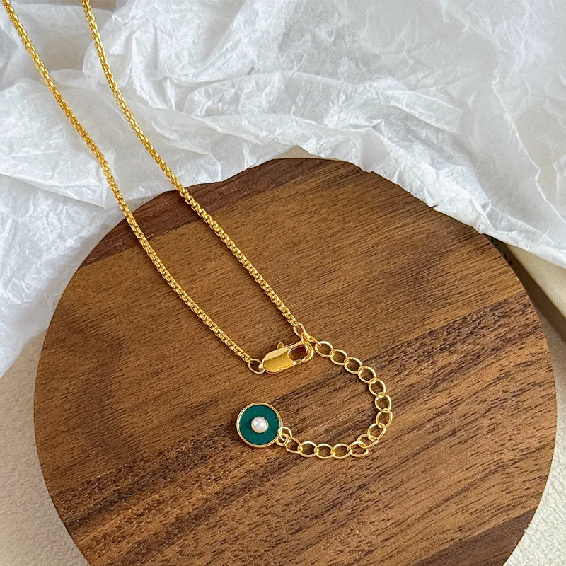 Fashion Copper 18K Gold Jewelry Sets for Girls Earrings Necklaces Aquamarine Crystal for Women Ladies Wholesale Bulk Luxury