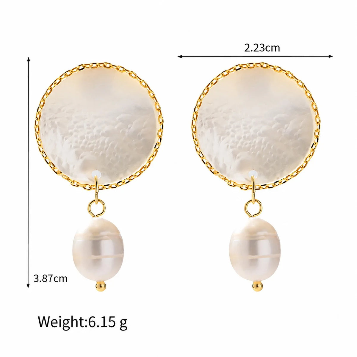 Female White Freshwater Pearl S925 Silver Shell Drop Earring Fashion Simple Low MOQ Factory Price Jewelry for Women Daily Use