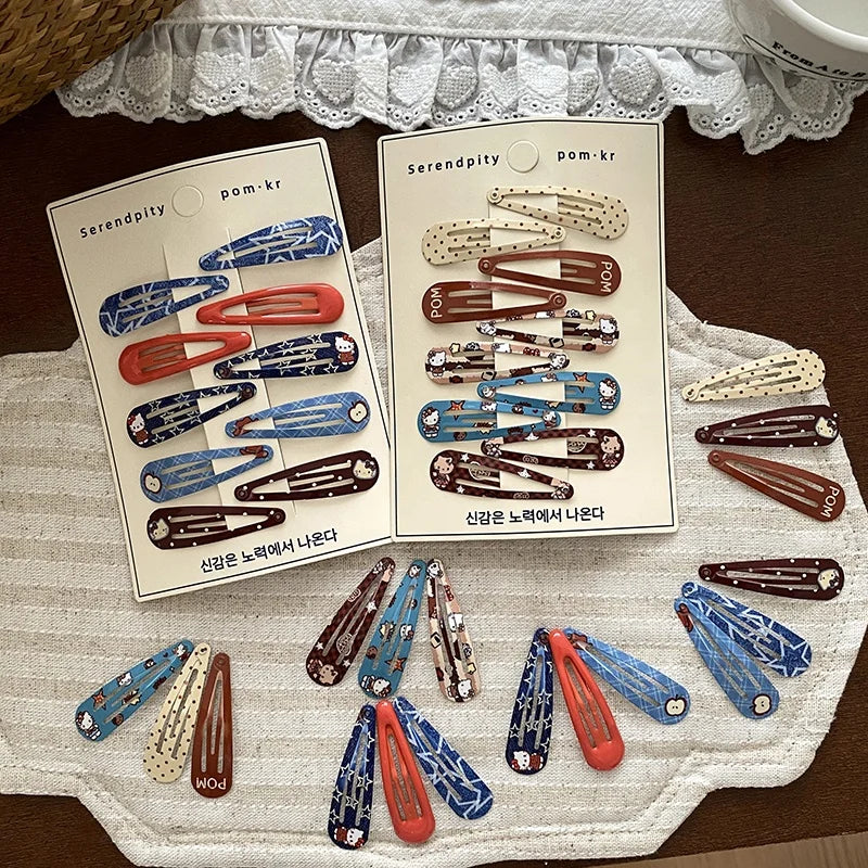 Fashion Water Drop Simple Hair Clips for Baby Girls Durable Trendy Snap Clips for Kids Children Hair Accessories in Stock