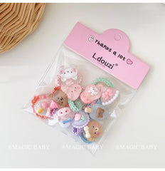 Mini Cute Sweet Scrunchies for Baby Girls Kawaii Fashion Trendy Stylish Hair Ties for Kids Children Hair Accessories Animals