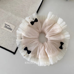 2025 Summer Hot Sale Dusty Pink Bowknot Scrunchies Stylish Elegant Hair Ties for Girls Women Ladies Sweet Hair Accessories
