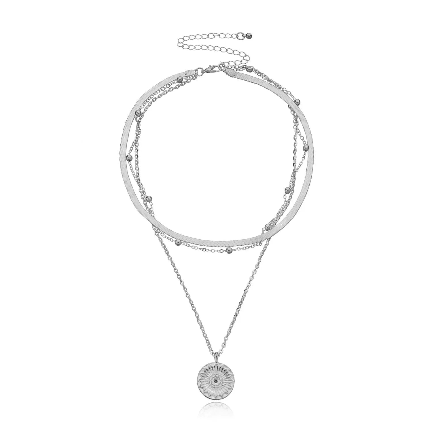 Fashion Simple Sweet Trendy Necklaces for Girls Minimalistic Layered Wearing Jewellry for Women Ladies Accessories Wholesale