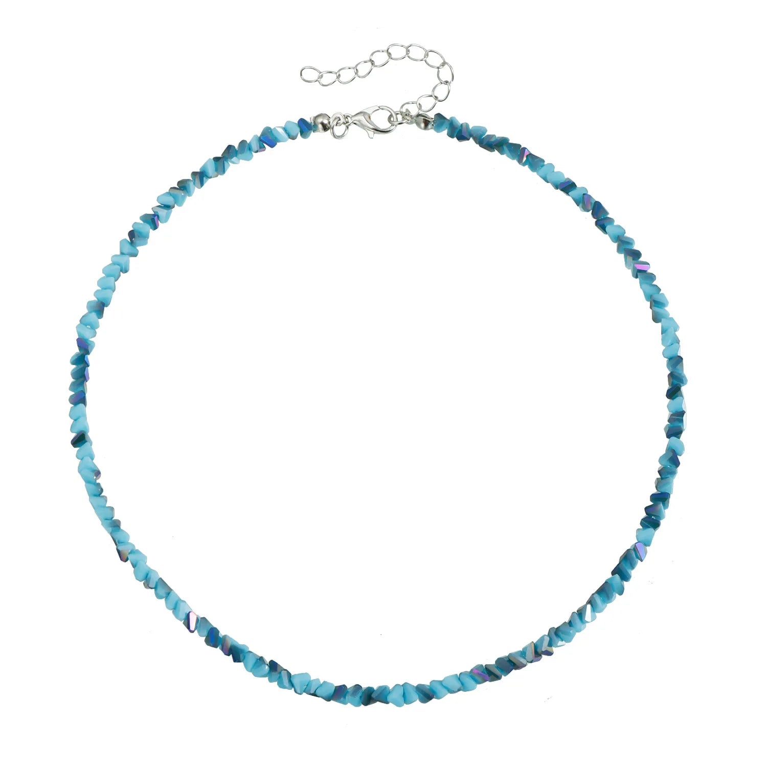 Fashionable Blue Drip-Glazed Dolphin Necklaces for Girls Sweet Elegant Beads Kawaii Jewelry for Women Ladies Accessories Chic