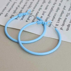 Female Hot Sale Minimalistic Large Circle Hoop Earring Fashion Sweet Simple Dainty High Quality Bulk Jewelry Accessory for Daily
