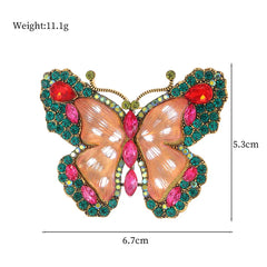 Fashion Butterfly Lustrous Sweet Butterfly Brooches for Girls Elegant Pins Jewelry for Women Ladies Accessories New Design