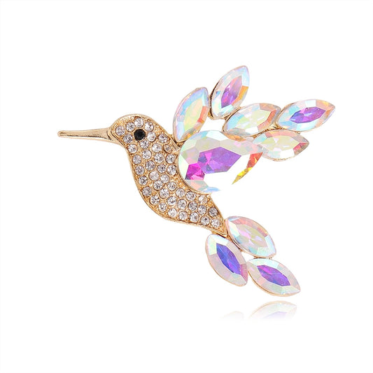 Fashion Bird Glitter Animals Stylish Brooches for Girls Trendy Rhinestone Pins Jewelry for Women Ladies Accessories Wholesale