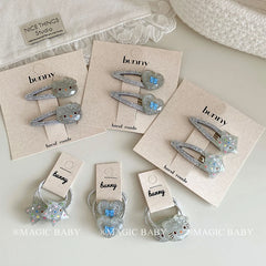 Glitter Sparkle Kitty Cat Hair Clips for Baby Girls Cartoon Puppy Fashion Trendy Snap Clips for Kids Children Hair Accessories