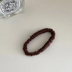 Classic Simple 100% Silk Scrunchies for Girls High Elastic Fashion Hair Ties Sweet Style Hair Accessories for Women and Ladies