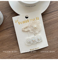 Elegant French Style Fabric Hair Clips for Baby Girls Simple Minimalistic Snap Hair Accessories for Kids Children