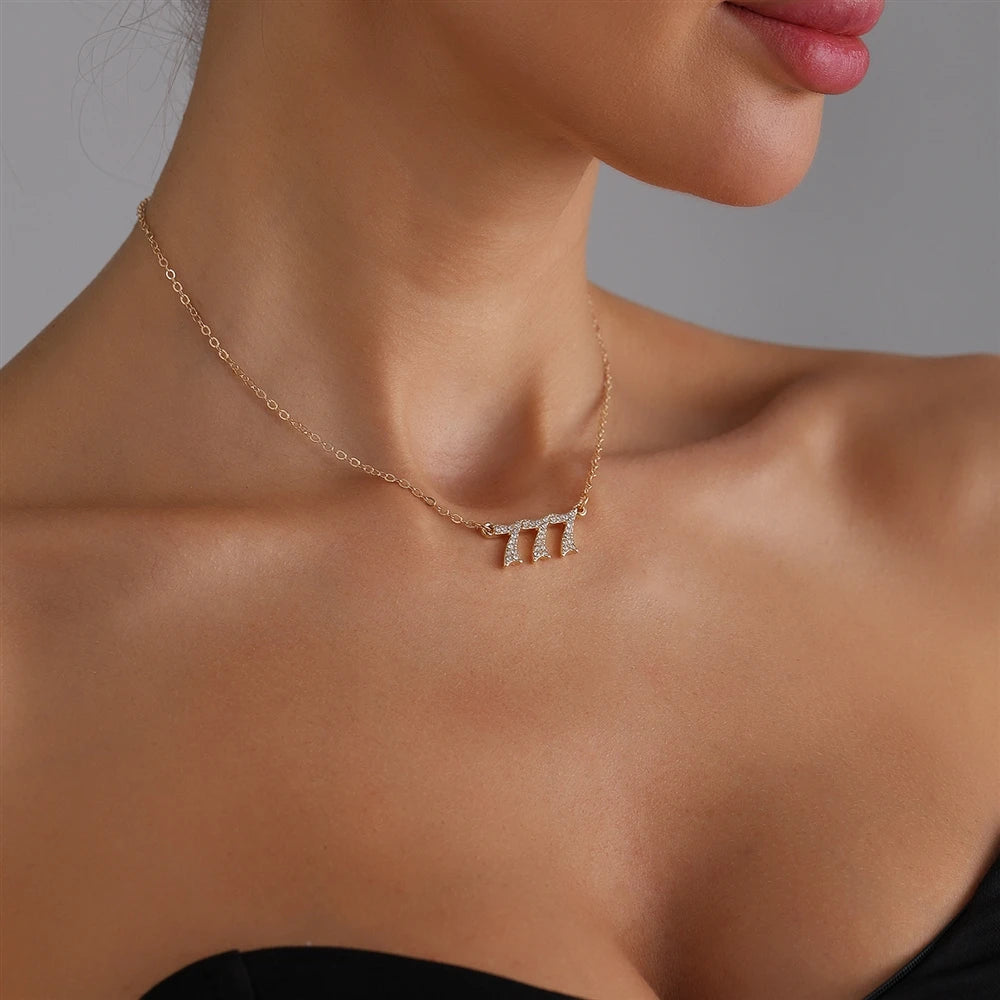 Simple Fashion Numbers Trendy 7 Necklaces for Girls Glamorous Charms Jewellry for Women Ladies Accessories Chinese Supplier