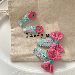 Fashion Cute Bowknot Imitation Pearl Hair Clips for Baby Girls Trendy Stylish Snap Clips for Kids Children Hair Accessories