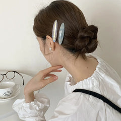 Simple Chic Solid Color Acetate Hair Clips for Girls Elegant Minimalistic Alligators for Women Ladies Hair Accessories Graceful