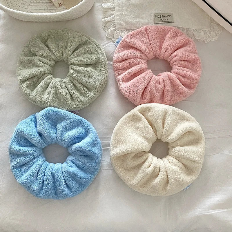 Fashion Solid Color Durable Large Scrunhchies for Girls Sweet Cute Hair Ties for Women Ladies Hair Accessories in Stock Chic