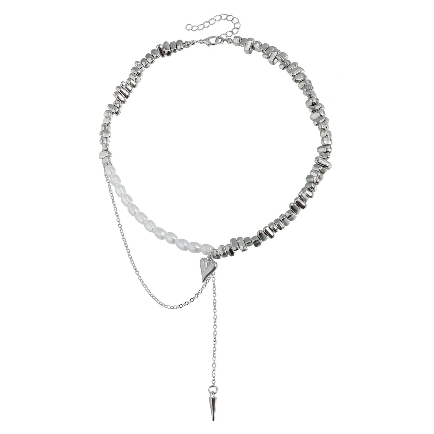 Fashion Trendy Imitation Pearl Beads Mental Necklaces for Girls Elegant Graceful Jewelry for Women Ladies Accessories Wholesale
