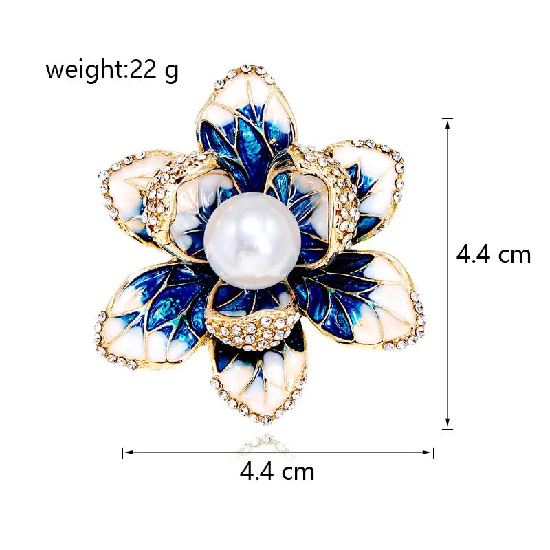 Fashion Sweet Elegant Flowers Floral Brooches for Girls Refined Elegant Pins Jewelry for Women Ladies Accessories Hot Sale