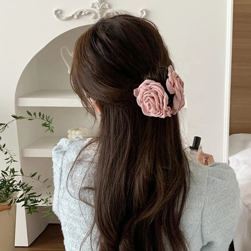 Women Hot Sale High Quality Lightweight Flowers Hair Claws Fashion Elegant Customized Grips Accessories for Holiday Causal Daily
