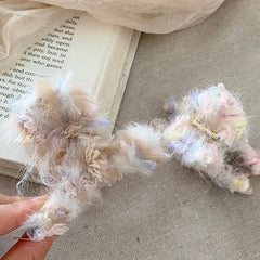 Women Hot Sale Winter Autumn Small Hair Claw Clips Warm Fashion Sweet High Quality in Store Hairpins Accessories for Causal Use