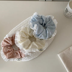 Fashion Elegant Solid Color Scrunchies for Girls Trendy Graceful Minimalistic Hair Ties for Women Ladies Hair Accessories