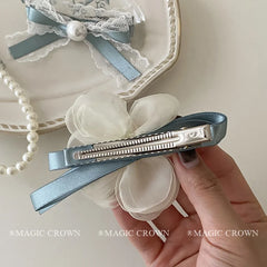 Brand New Women's Ladies' Hair Accessories Sweet Flower Cute Duckbill Hair Claw Lace Heart Bowknot Shape for Party Alloy Fabric