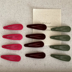 Women Solid Colored Small Snap Clips Trendy Simple Lightweight Customized Bulk Order in Stock Hairpins Accessories for Female