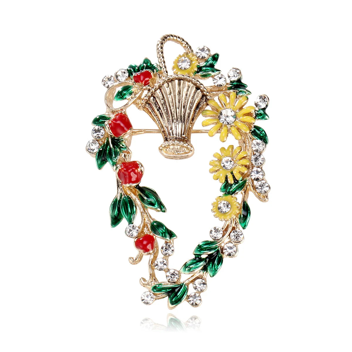 Fashion Sunflowers Sweet Trendy Brooches for Girls Elegant Glamorous Charms Pins Jewelry for Women Ladies Accessories Wholesale