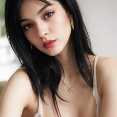 Retro Long Geometric Chain Earrings Light Luxury High-end Statement Design European American Style Trendy Ear Accessories Bulk