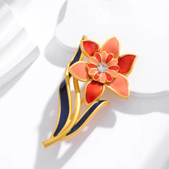 Fashion Flowers Elegant Floral Sweet Brooches for Girls Alloy Mental Glamorous Pins Jewelry for Women Ladies Accessories Chic