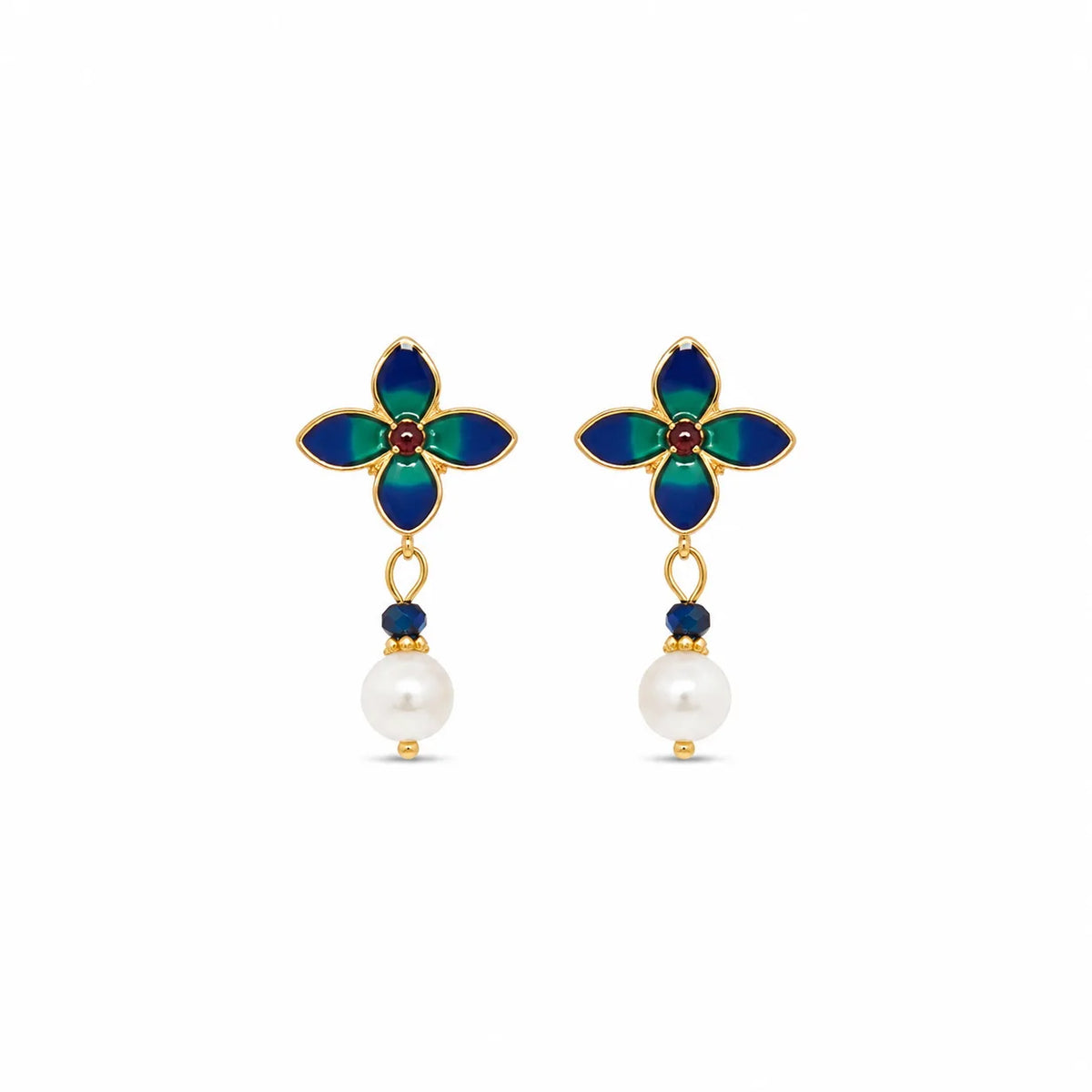 Female Square Shape Green Pink S925 Silver Freshwater Pearl Drop Earring Elegant Trendy Charms Factory Price in Stock Jewelry