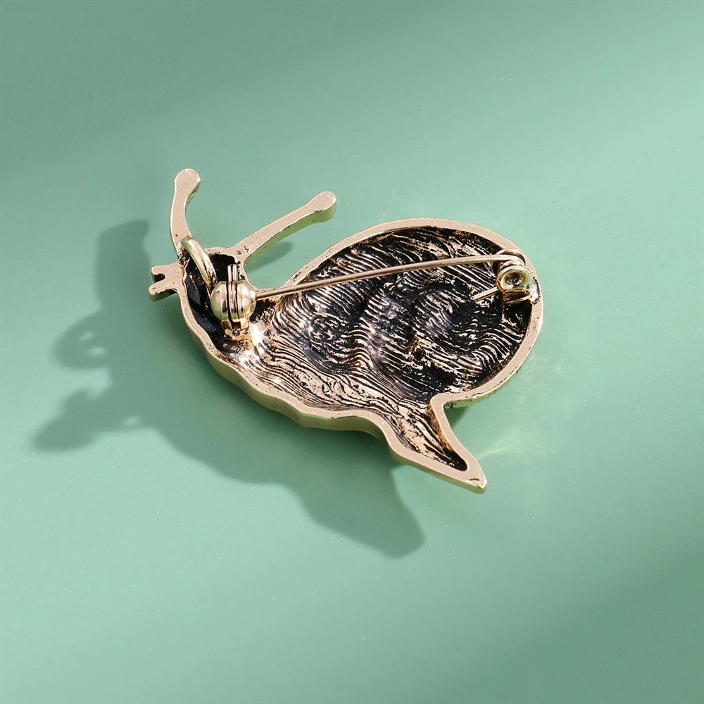 Fashion Snail Animals Sweet Mental Alloy Broohes for Girls Trendy Stylish Pins Jewelry for Women Ladies Accessories Wholesale