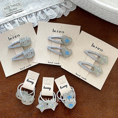 Glitter Sparkle Kitty Cat Hair Clips for Baby Girls Cartoon Puppy Fashion Trendy Snap Clips for Kids Children Hair Accessories