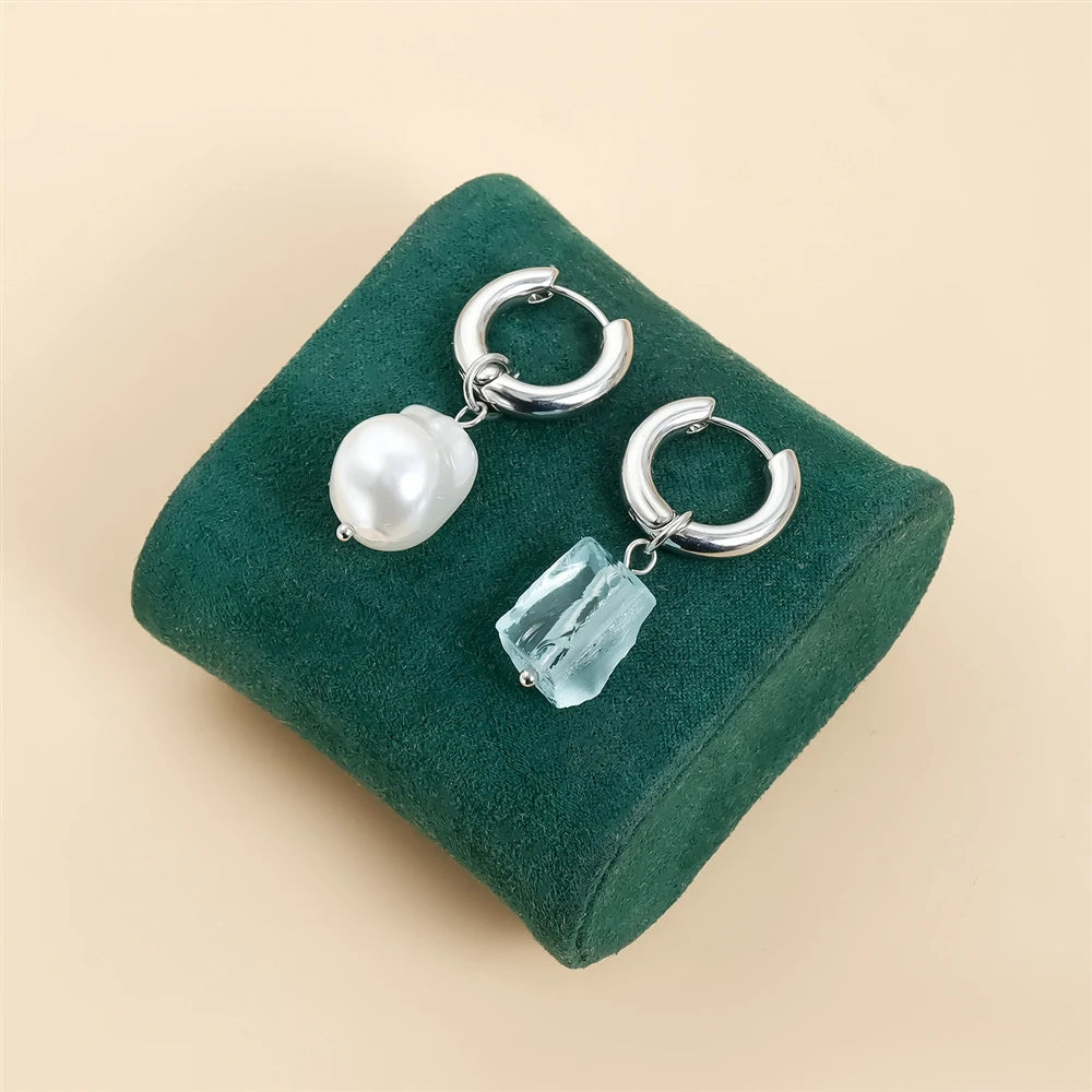 Fashion Sweet Simple Minimalistic Insta Style Drop Earrings for Girls Elegant Graceful Imitation Pearl Jewelry for Women Ladies