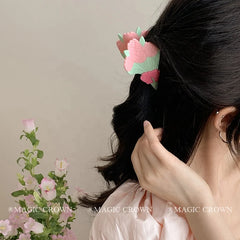 Hot Sale Tulip Acetate Flower Shape Bowknot Hair Claws Fashion Sweet Decorative Hair Clips Accessories for Travelling Beach Use