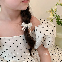 Minimalistic Bowknot Imitation Pearl Hair Clips for Baby Girls Classic Chic Alligators for Kids Children Hair Accessories