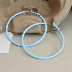 Female Hot Sale Minimalistic Large Circle Hoop Earring Fashion Sweet Simple Dainty High Quality Bulk Jewelry Accessory for Daily