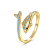 The opening is adjustable. / Gold