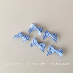 Girly Aesthetic Bowknot Small Solid Color Alligator Clips Fashion Sweet Cute Hairpins Accessories for Children Daily School Use