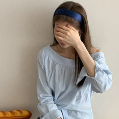 Female Girls Solid Colored Wide Hairbands Fashion Glossy Minimalistic Fashion Customized in Stock Headband Accessories for Daily