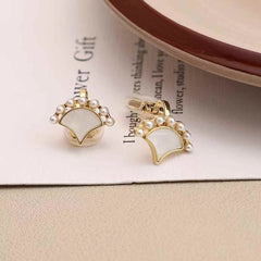 Ladies Irregular Shape Imitation Pearl Mini Clip-on Earring Luxurious Charms Fashion High Quality Bulk Daily Jewelry Accessories