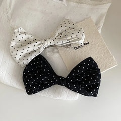 Classic Fashion Bowknot Polka Dot Hair Clips for Girls Cute Sweet Simple Barrettes for Women Ladies Hair Accessories in Stock