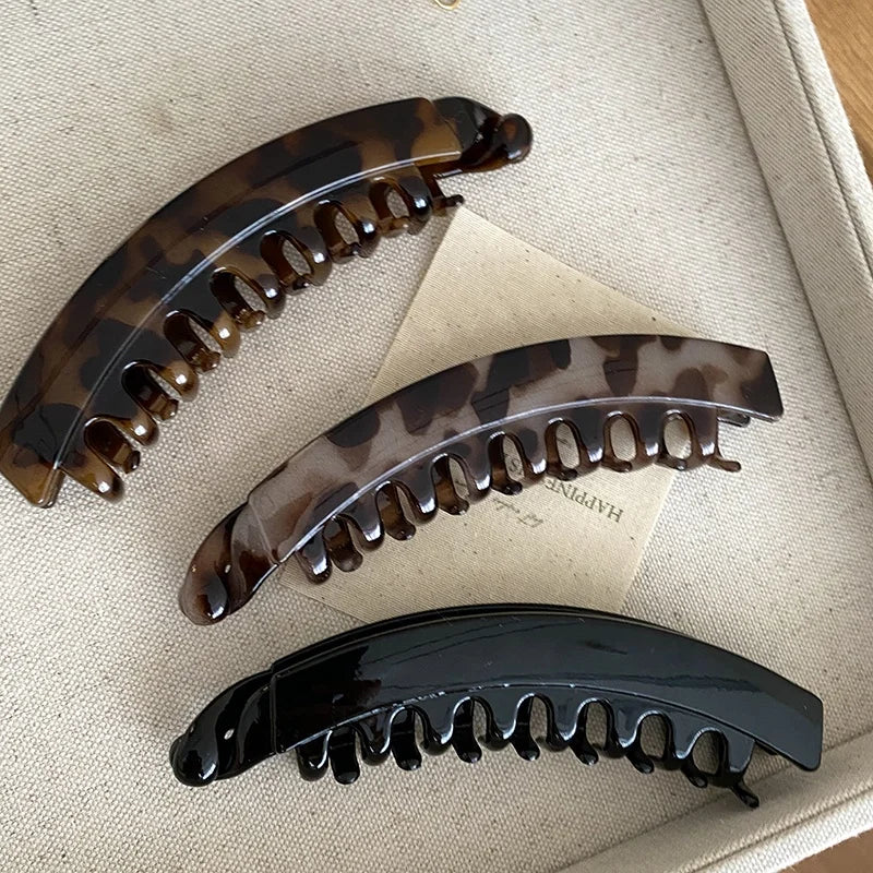 Ladies Autumn Winter Minimalistic Banana Clips Graceful Trendy Stylish Bulk Order in Stock Hair Clips Accessories for Women Use