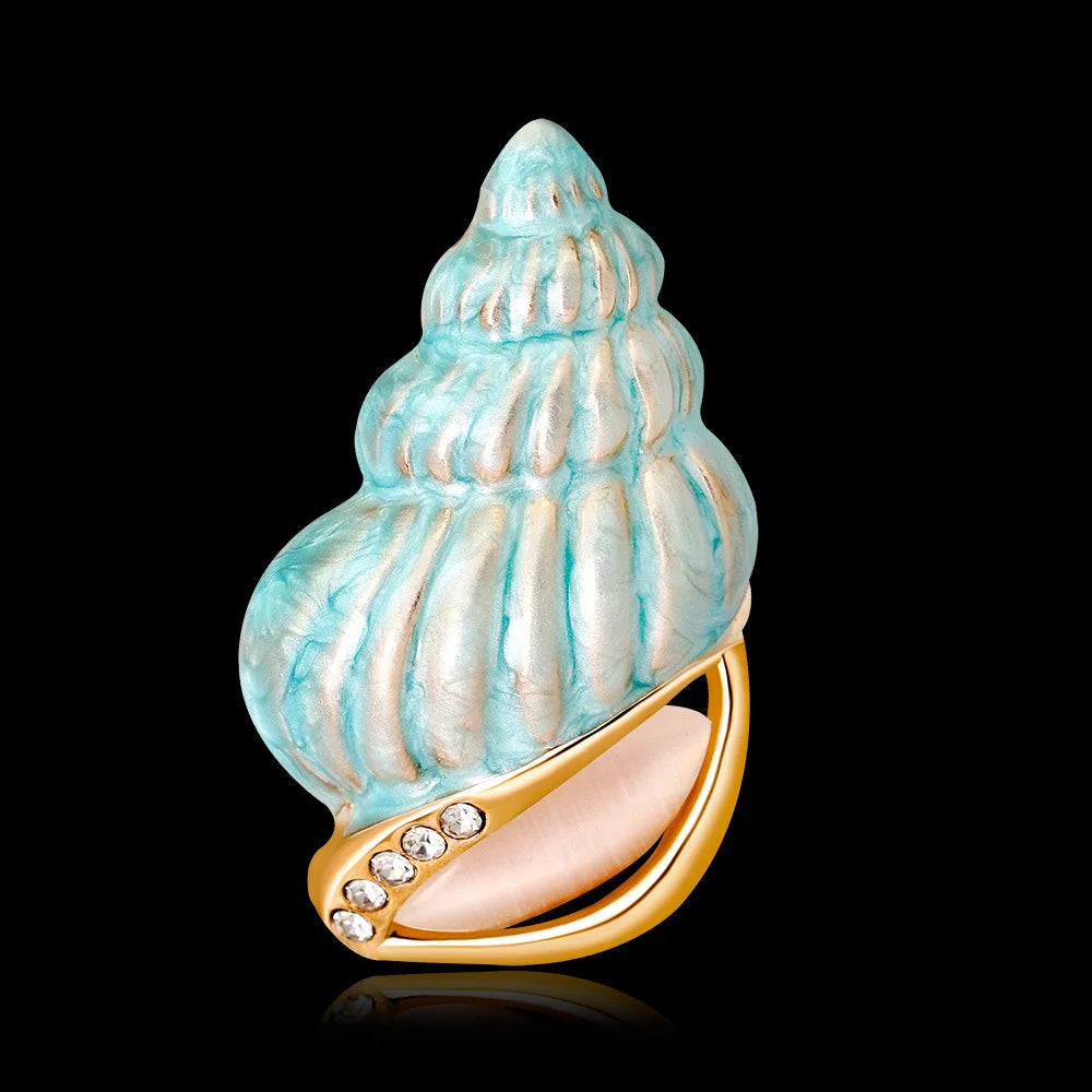 Fashion Shell Elegant Sweet Brooches for Girls Stylish Trendy Pins Jewelry for Women Ladies Accessories Chinese Supplier Chic