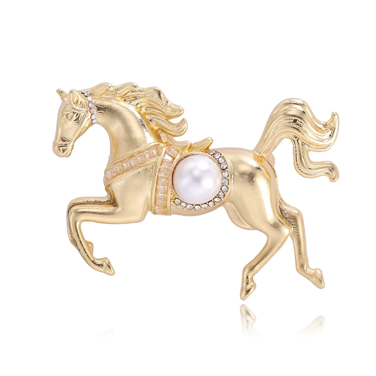 Fashion Animals Horses Sweet Trendy New Year Brooches for Girls Stylish Glamorous Jewelry for Women Ladies Accessories Wholesale