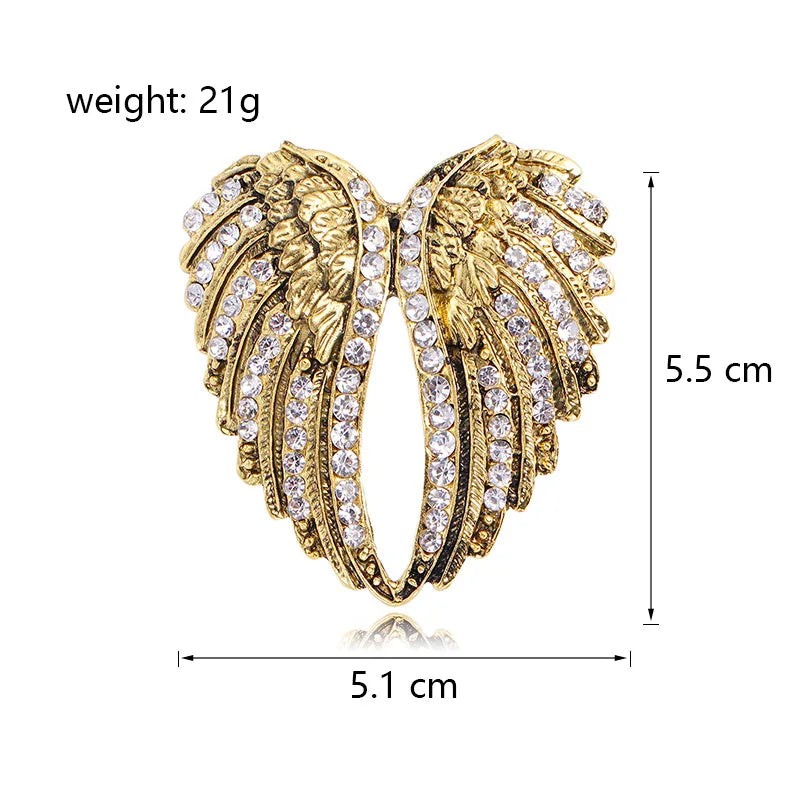 Fashion Swing Glitter Rhinestone Brooches for Girls Trendy Stylish Charms Pins Jewelry for Women Ladies Accessories Wholesale