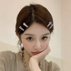 Hot Sale Mini Short Small Rhinestone Silver Alligator Glitter Fashion Minimalistic in Stock Hair Claw Clips Accessory for Women