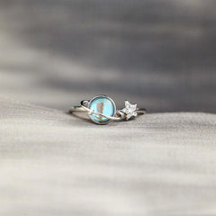 Hot Selling Rotating Planet Star Rings Woman's Fashion Anxiety Relief and Anti-stress Relief Ring Jewelry Accessories Wholesale
