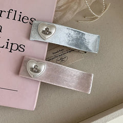 Fashion Sweet Cute Princess Style Heart Shaped Hair Clips for Girls Elegant Alligators for Women Ladies Hair Accessories Chic